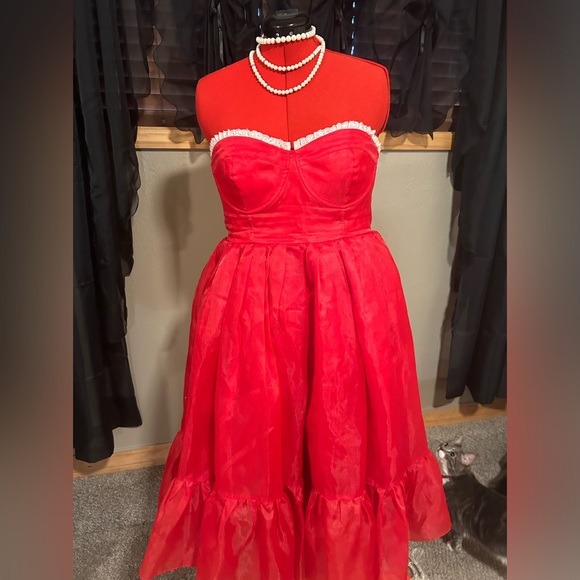 Red Corset Dress Selkie XXL *Rare* - Picture 11 of 16